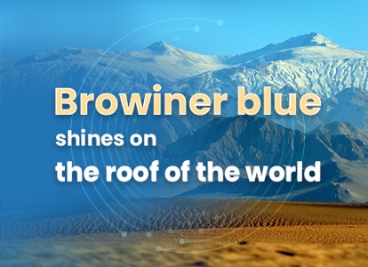 Browiner blue shines on the roof of the world